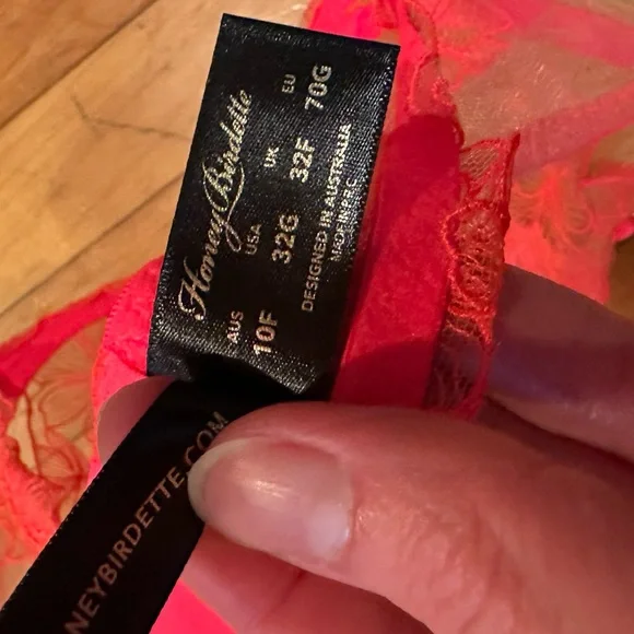 Honey Birdette Lola Floral Lace Bra - Picture 4 of 4